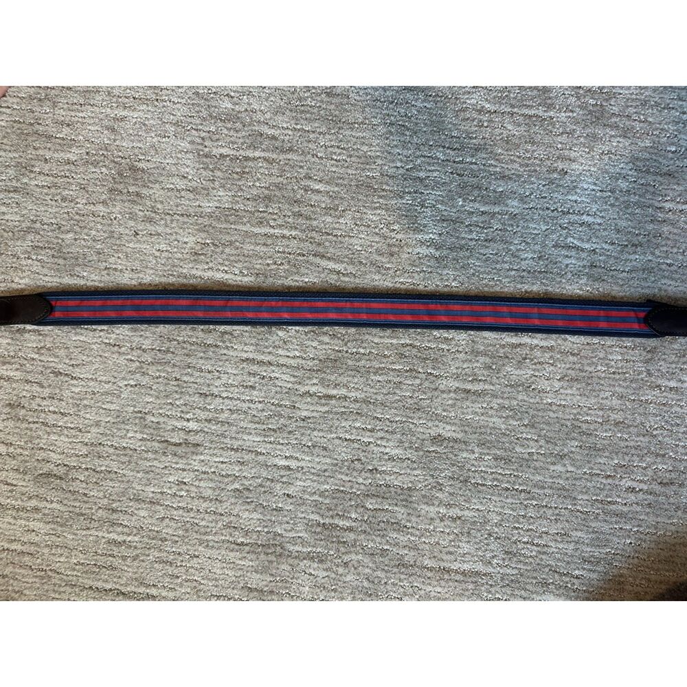 Vineyard Vines Belt Red Blue leather brass size 32